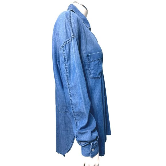 A.N.A. A New Approach Black Red Purple Geometric Print Roll Tab Sleeves Size XL - Picture 4 of 9